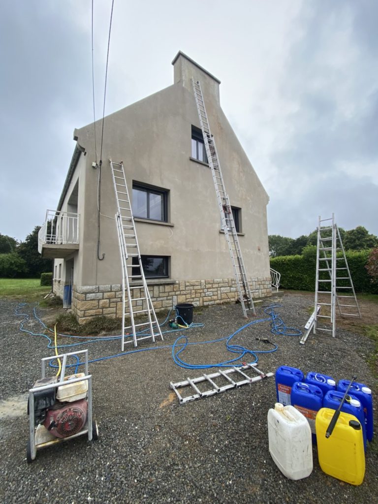 Ravalement facade hydrofuge sur pierres de taille Plougastel Daoulas 1 - Accueil - Morlaix Brest